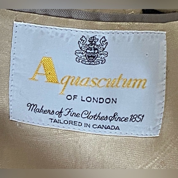 Aquascutum of London Beige Blazer Mens Size 40 R Wool Made in Canada - Picture 7 of 11